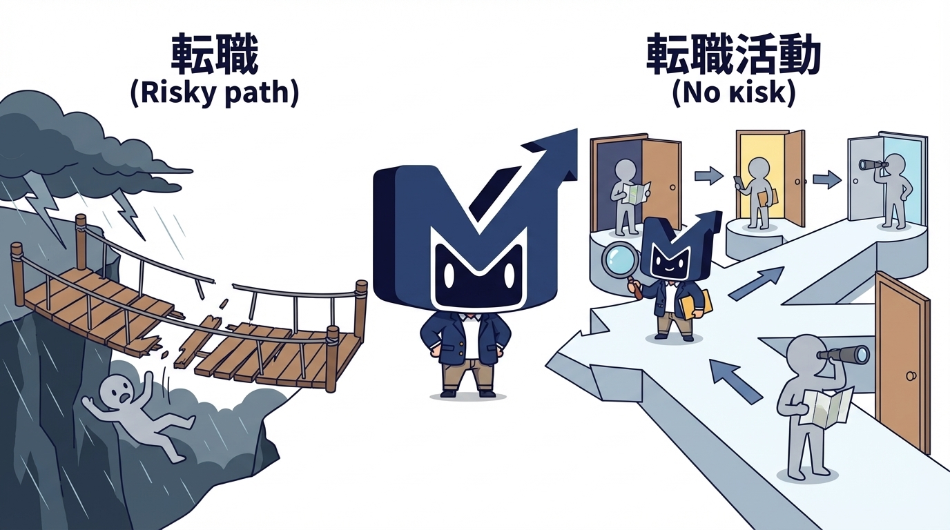 「転職」はリスク。でも「転職活動」はノーリスクです。