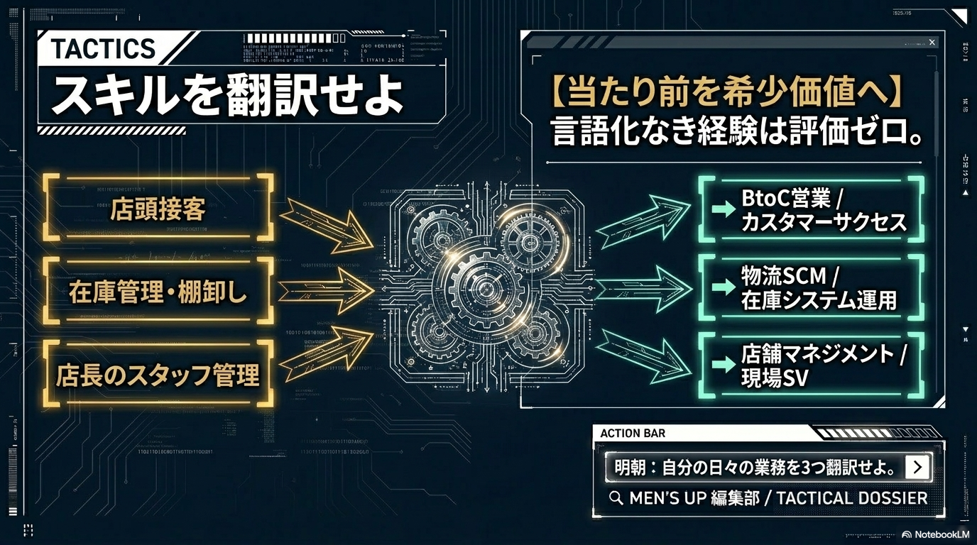 TACTICS：スキルを翻訳せよ