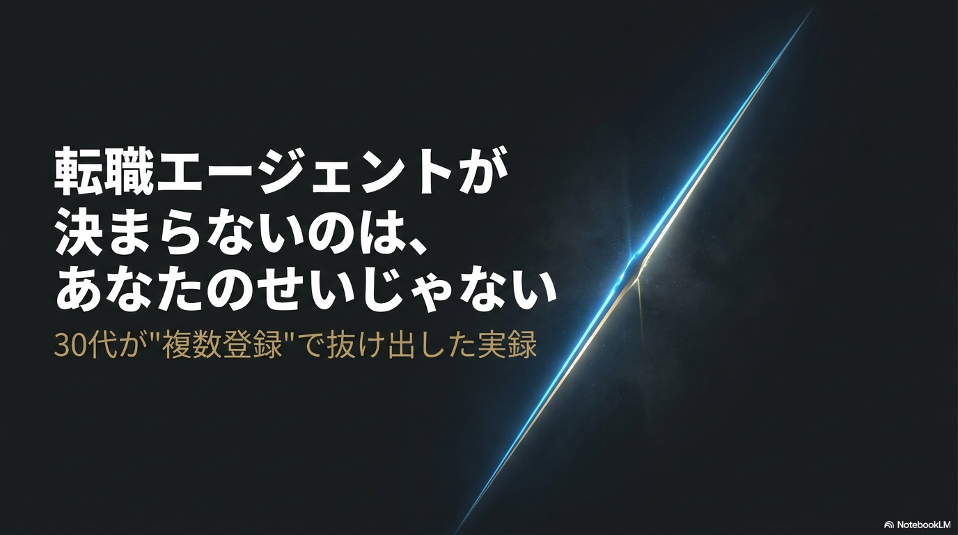 転職エージェントが決まらないのは、あなたのせいじゃない