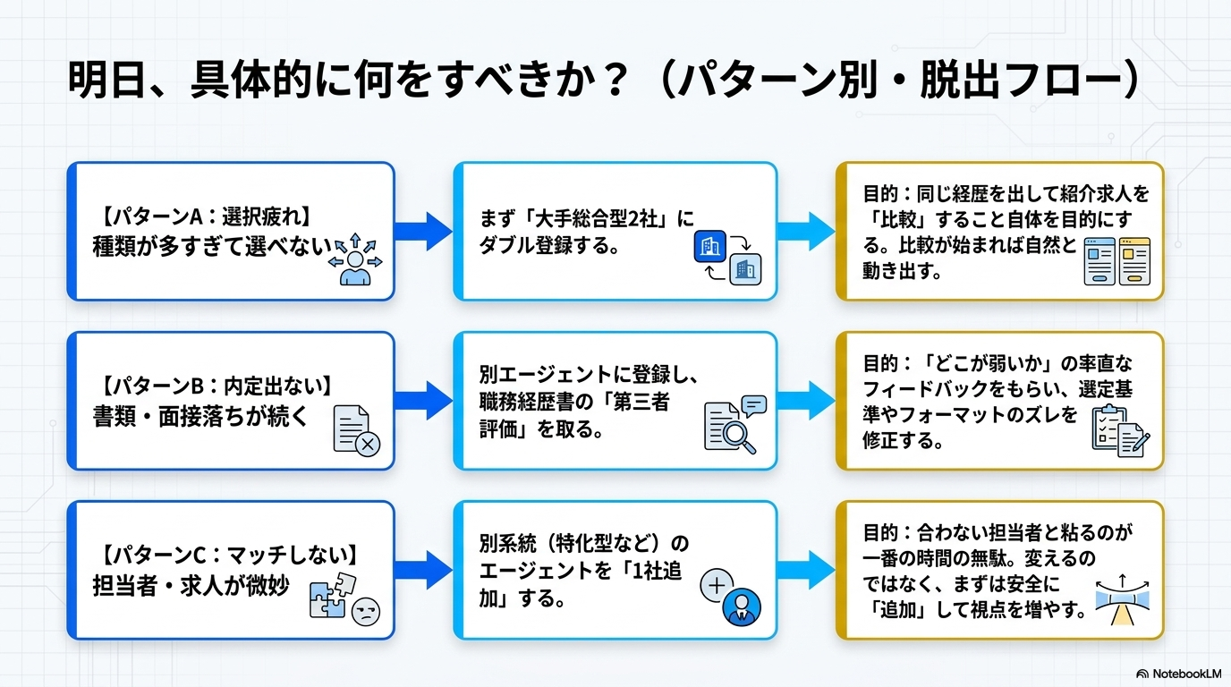 パターン別・脱出フロー