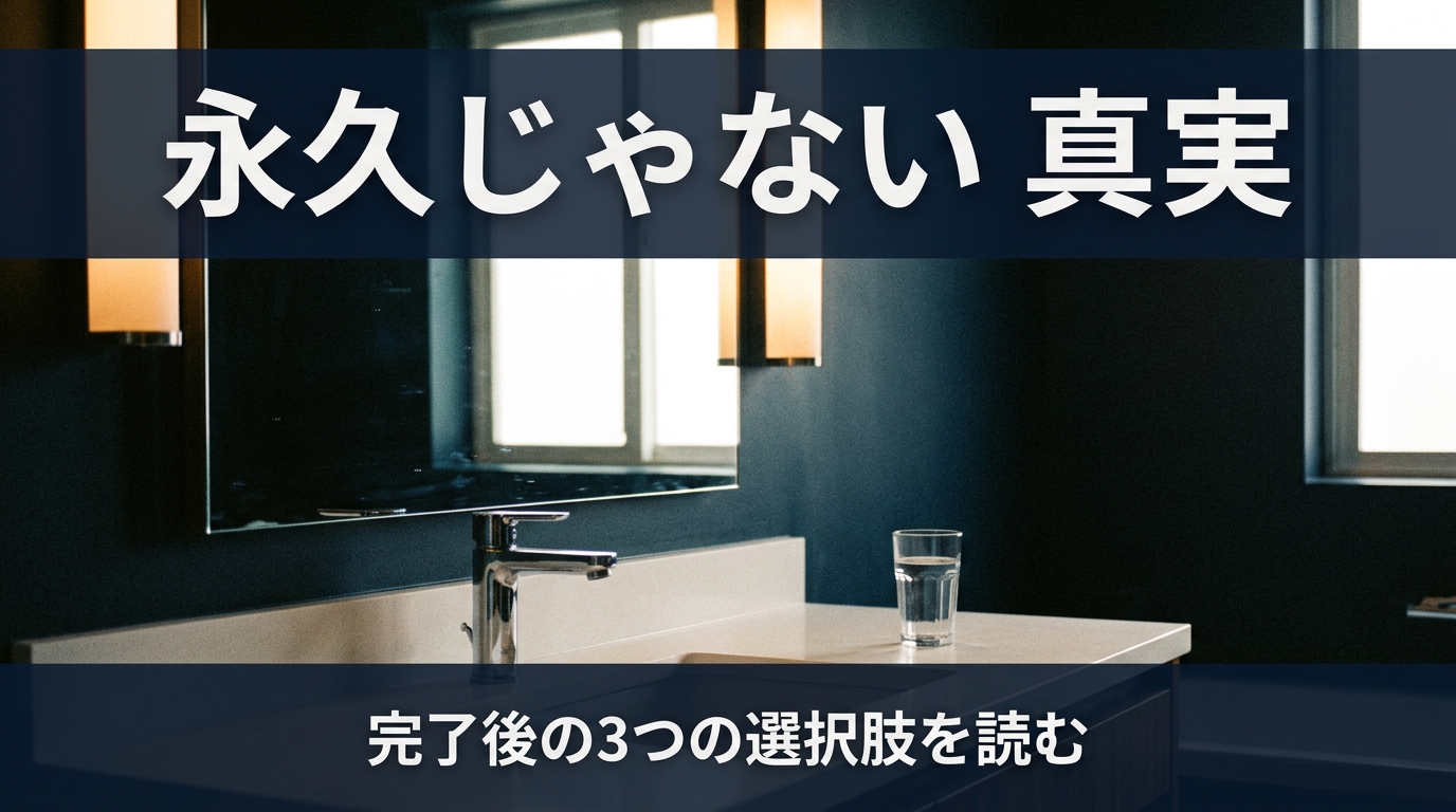 ヒゲ脱毛 完了後のメンテナンス ── 再生する?しない?41歳が口コミと公式から読み解く