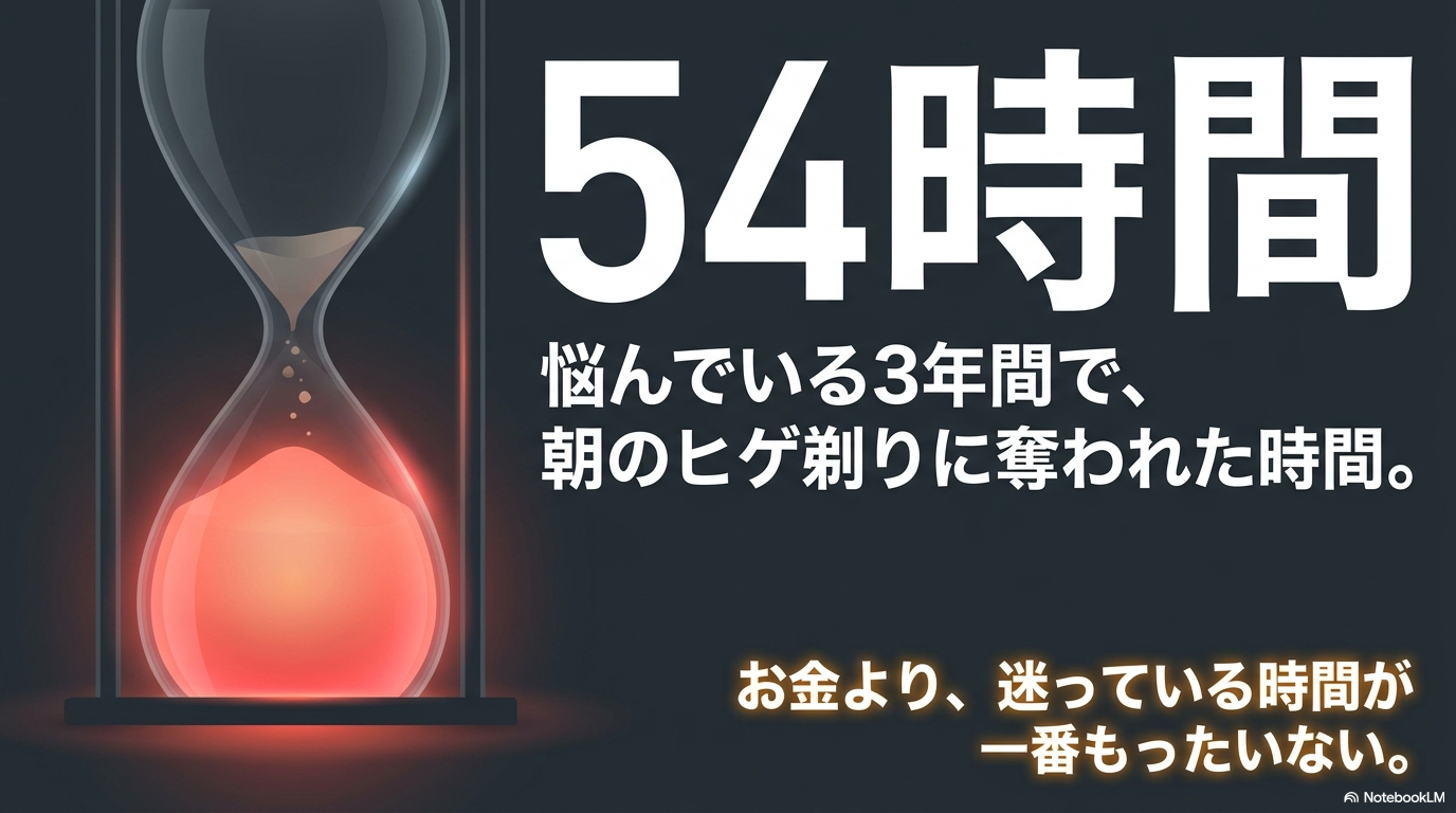 ヒゲ剃りに3年で約54時間。迷う時間がもったいない