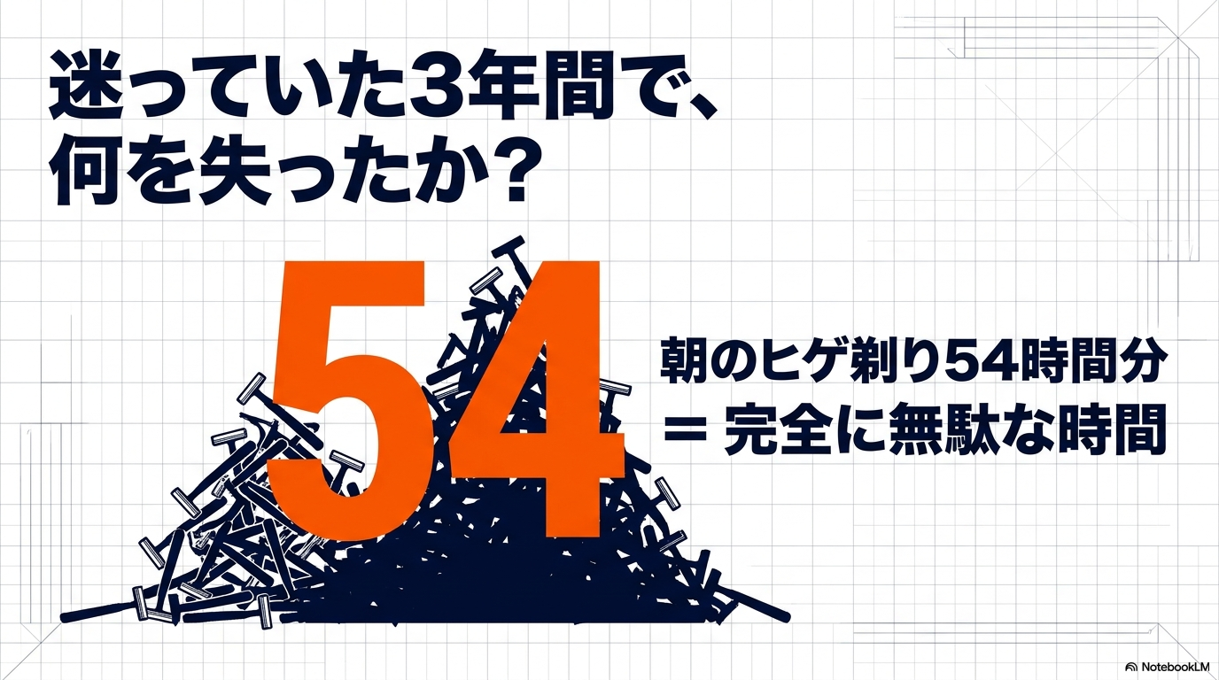 朝のヒゲ剃りに費やす時間54・迷う時間がもったいない