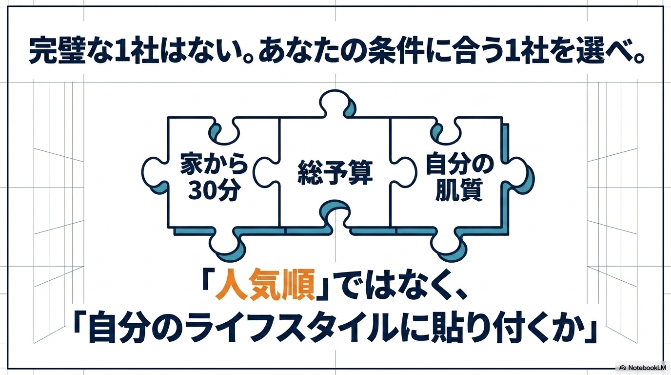 完璧な1社はない、自分のライフスタイルに合う1社