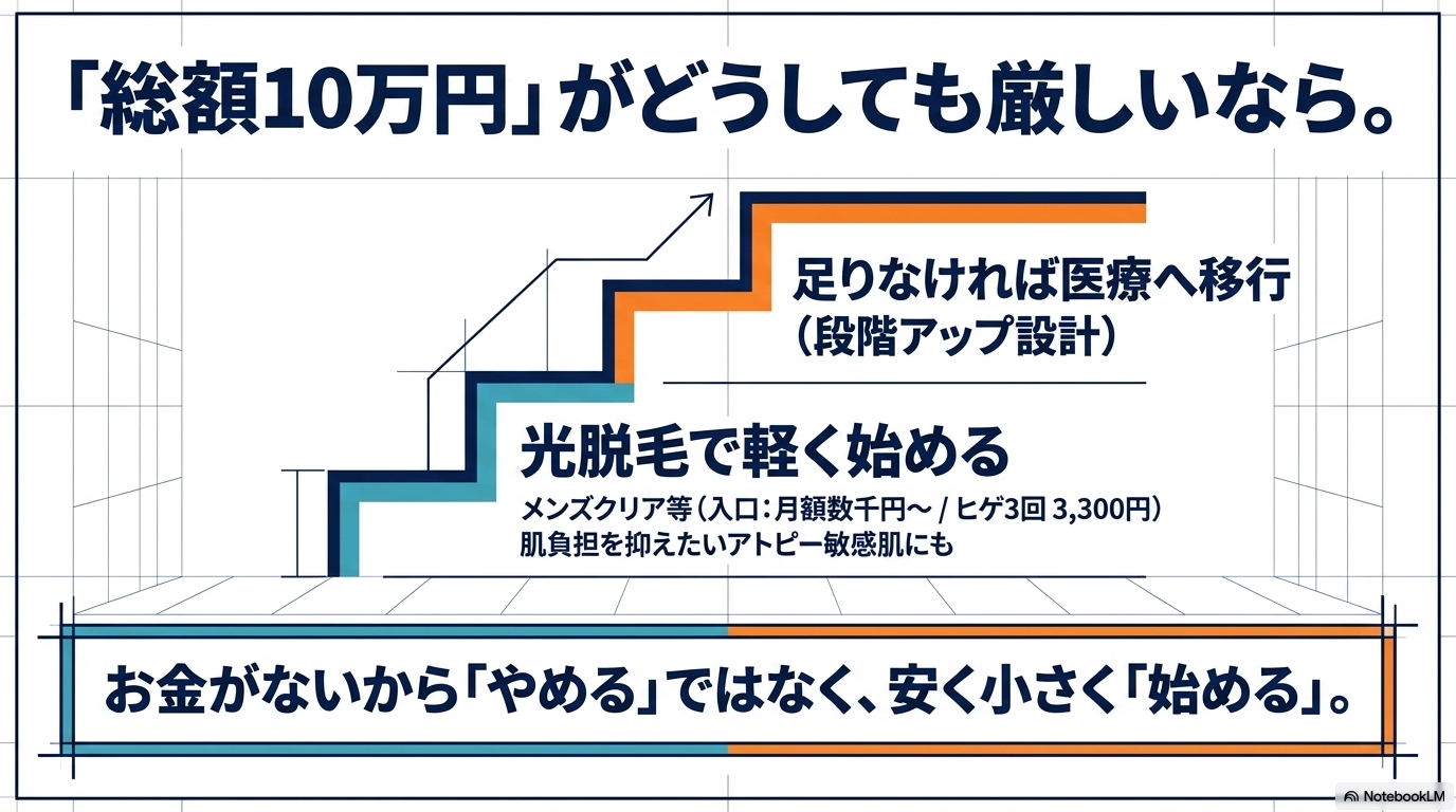 総額10万円が難しい場合の選び方