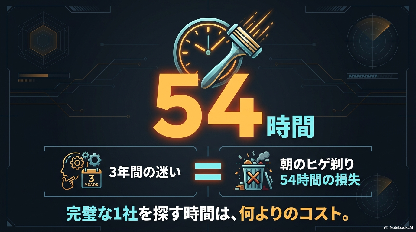 3年迷うと54時間の損失