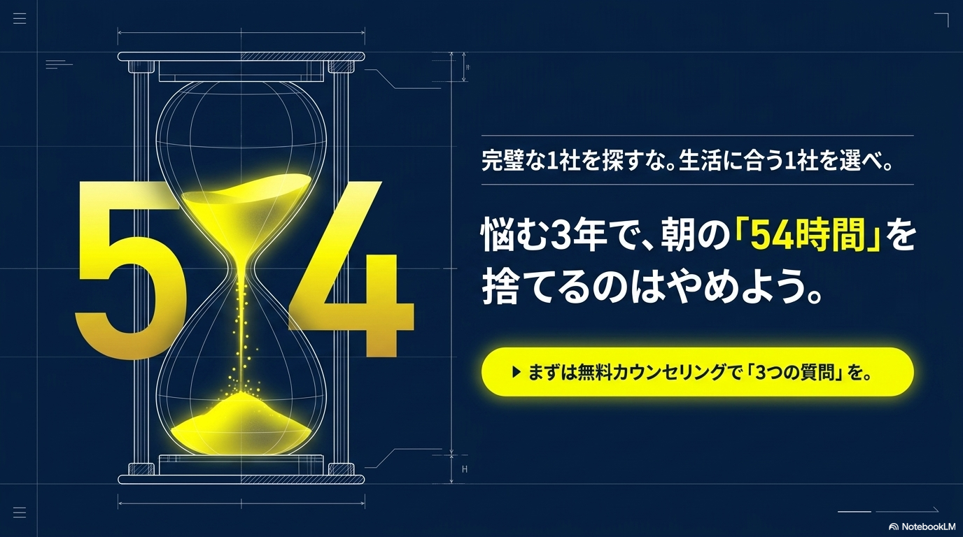 3年迷うと54時間の損失
