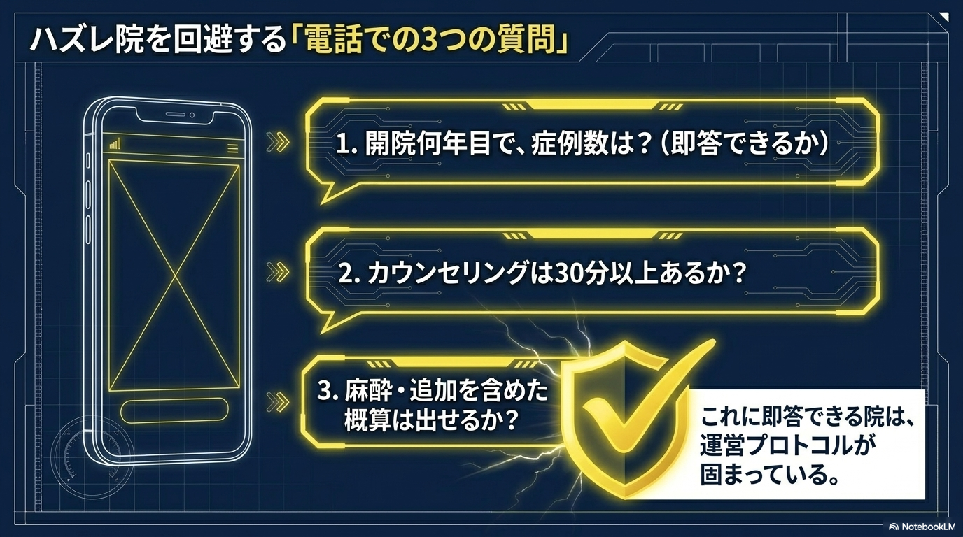 電話で確認すべき3つの質問