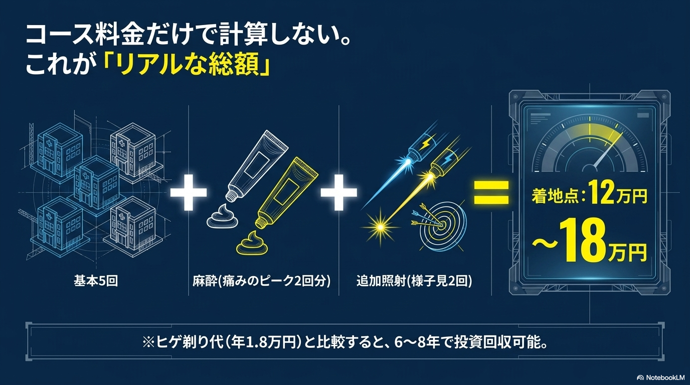 コース料金でなくリアルな総額(12〜18万円)