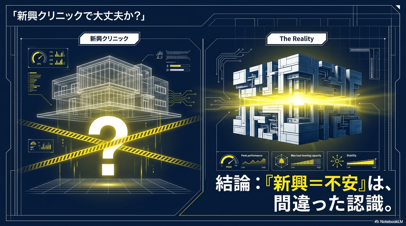 「新規クリニックで大丈夫か?」結論=新興≠不安