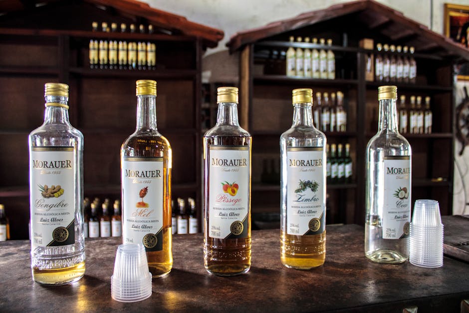 five product bottles comparison lineup