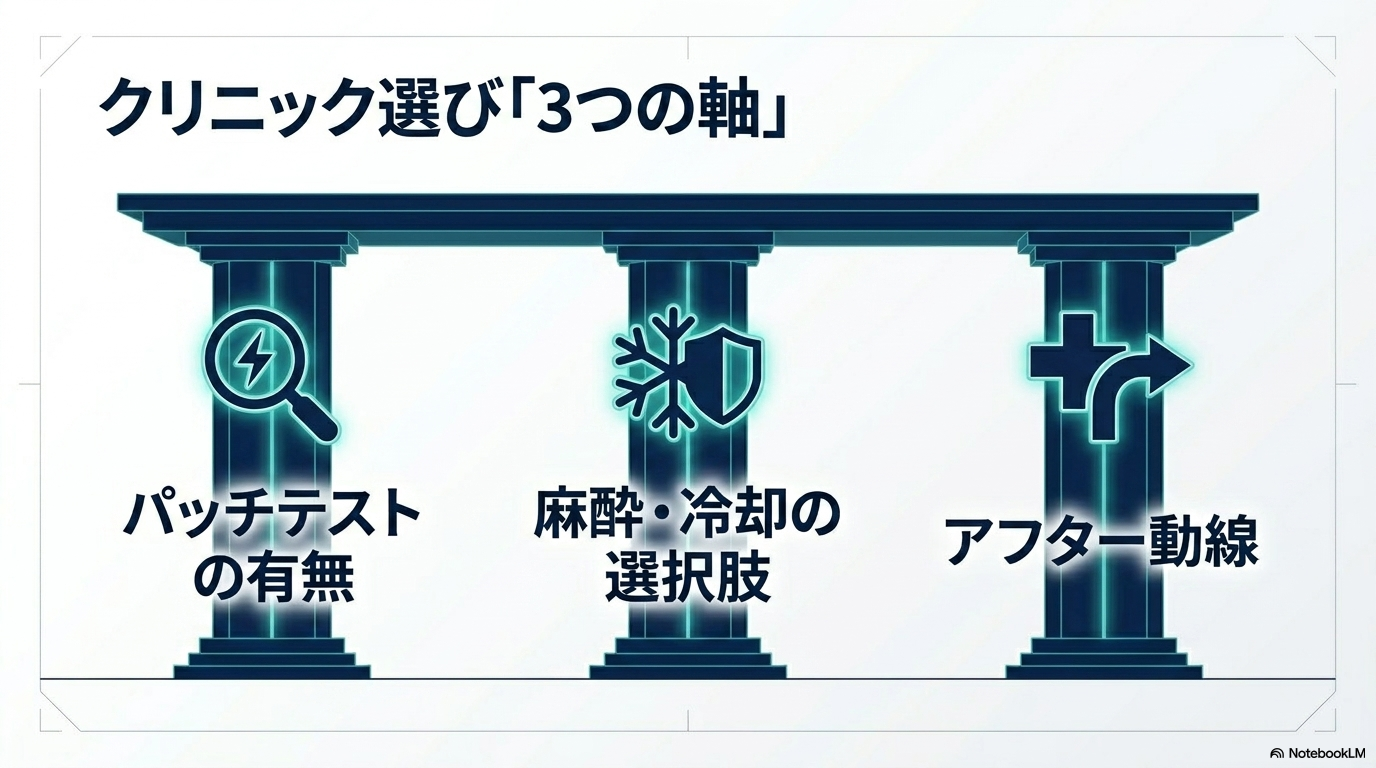 アトピーのクリニック選び3つの軸