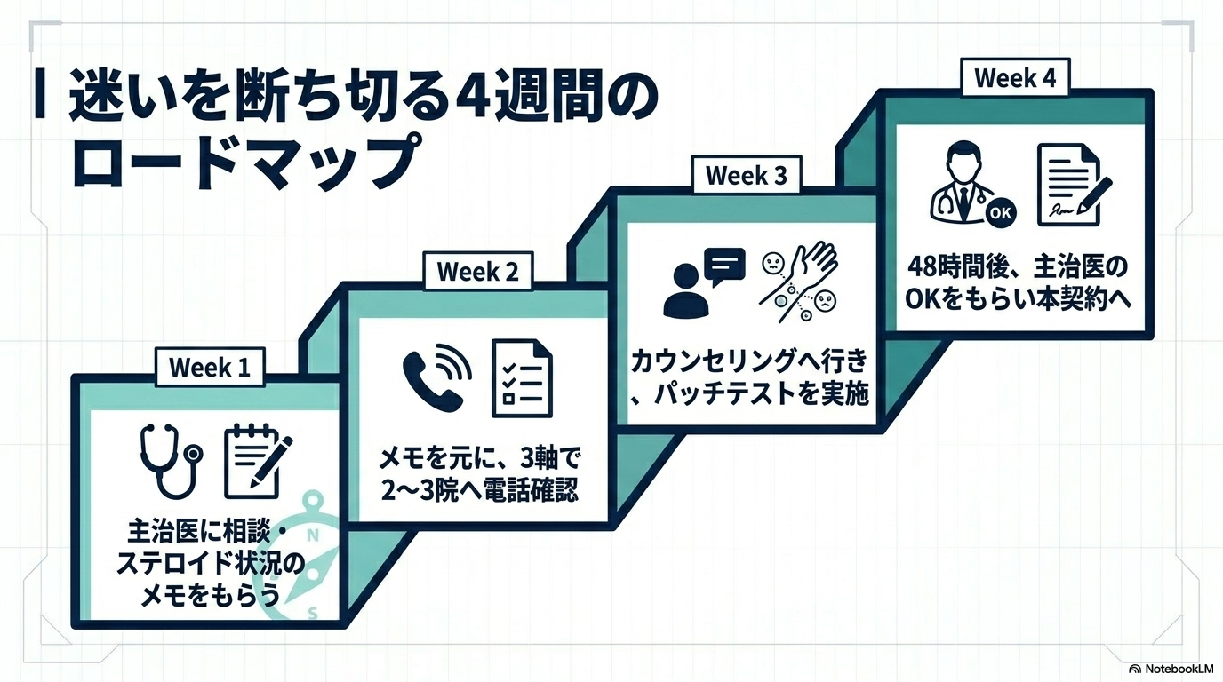 迷いを断ち切る4週間のロードマップ
