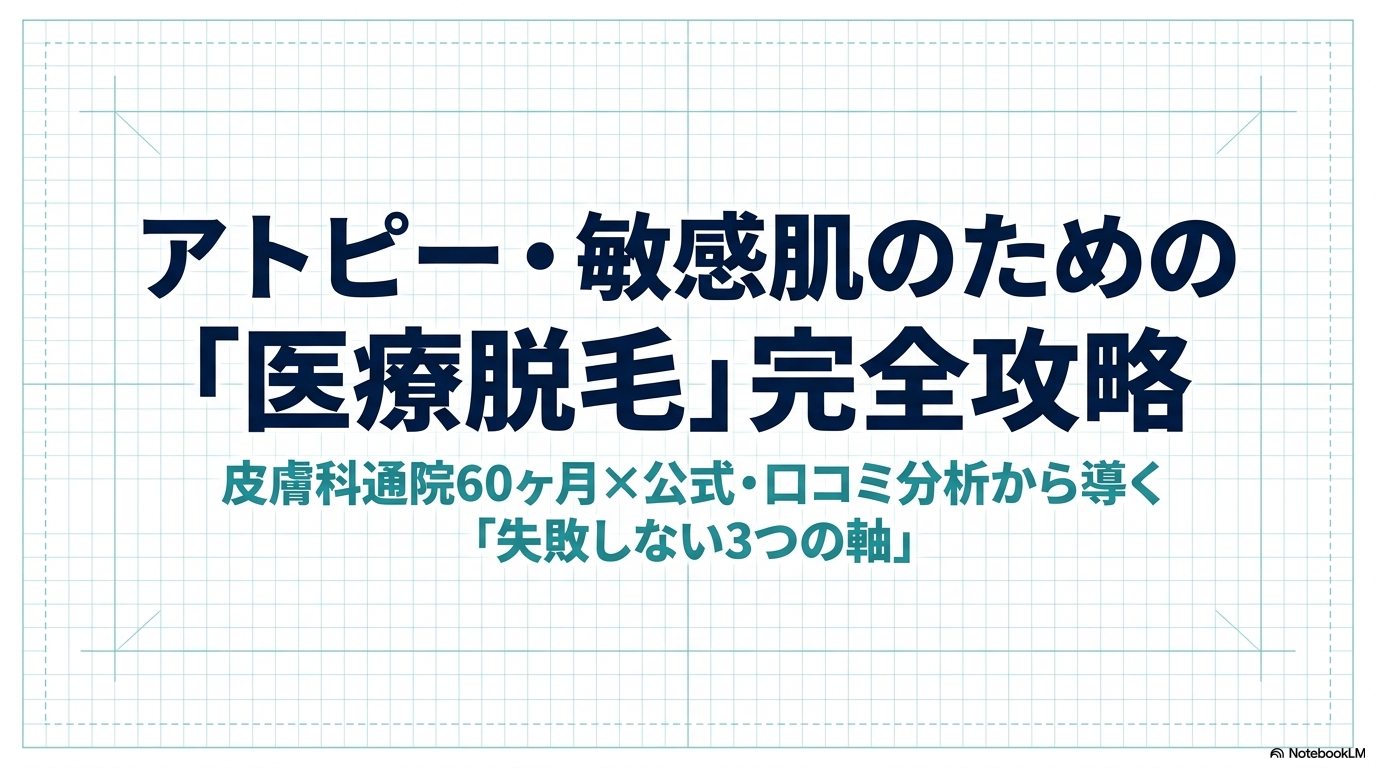 アトピー・敏感肌のための医療脱毛 完全攻略（タイトル）