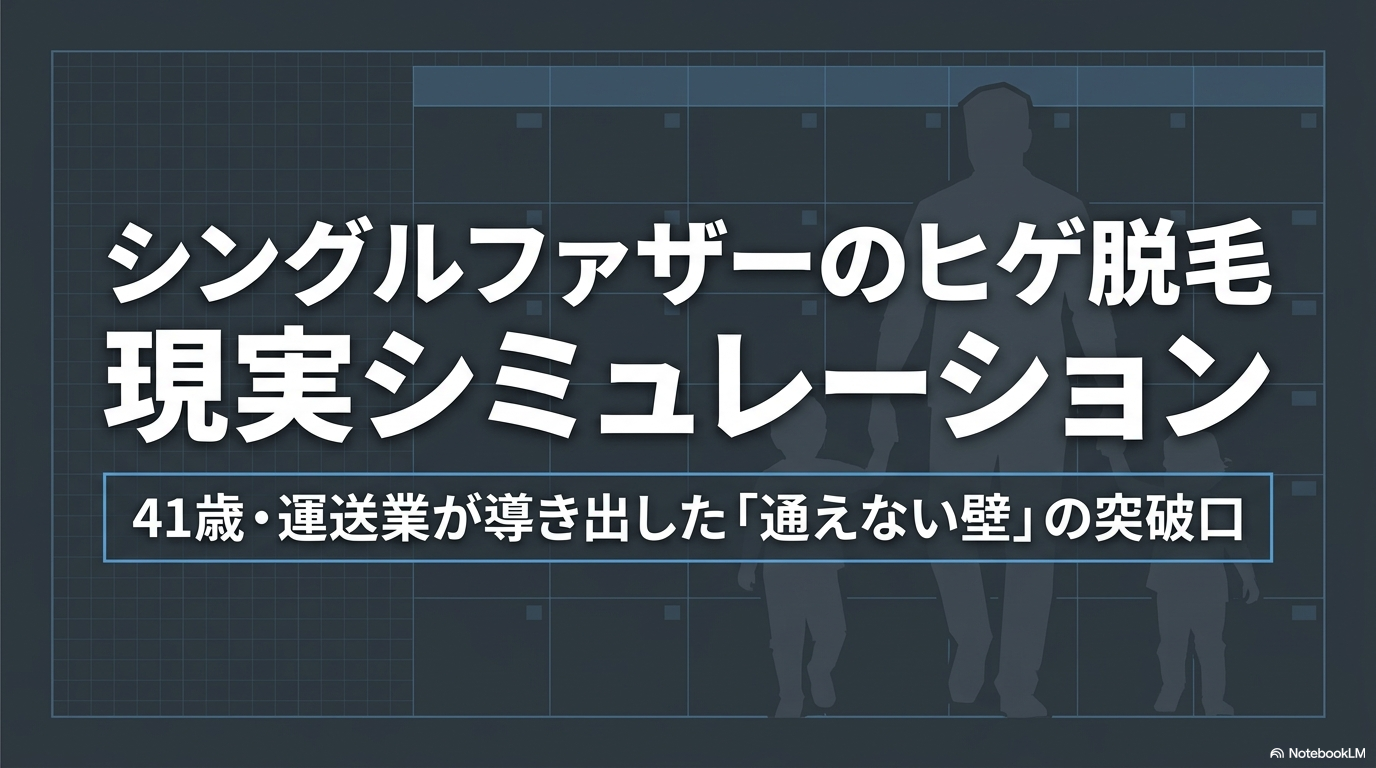 シングルファザーのヒゲ脱毛 現実シミュレーション（タイトル）