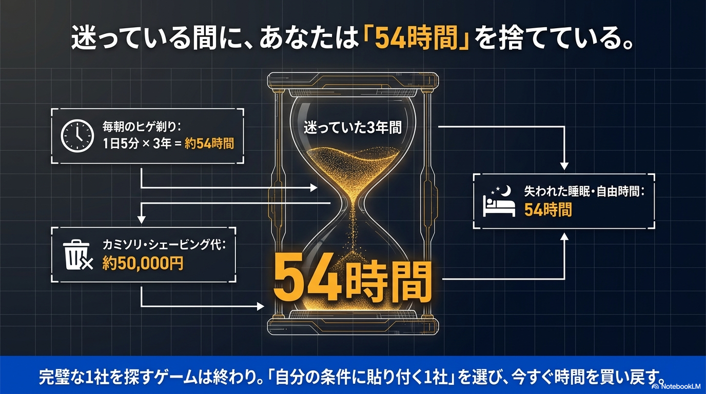 迷っている間に失う時間 ヒゲ脱毛を早く決める意味