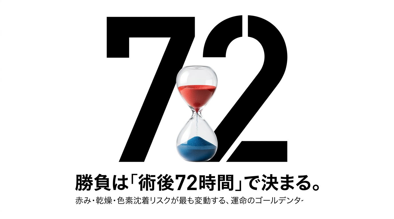 ヒゲ脱毛アフターケアは術後72時間が勝負(図解)