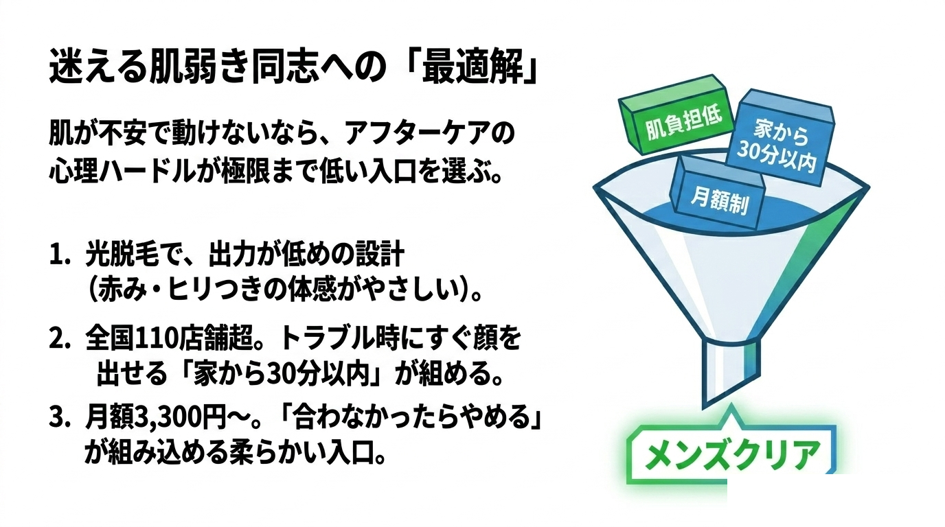 自分の肌に合う1社を選ぶ(図解)