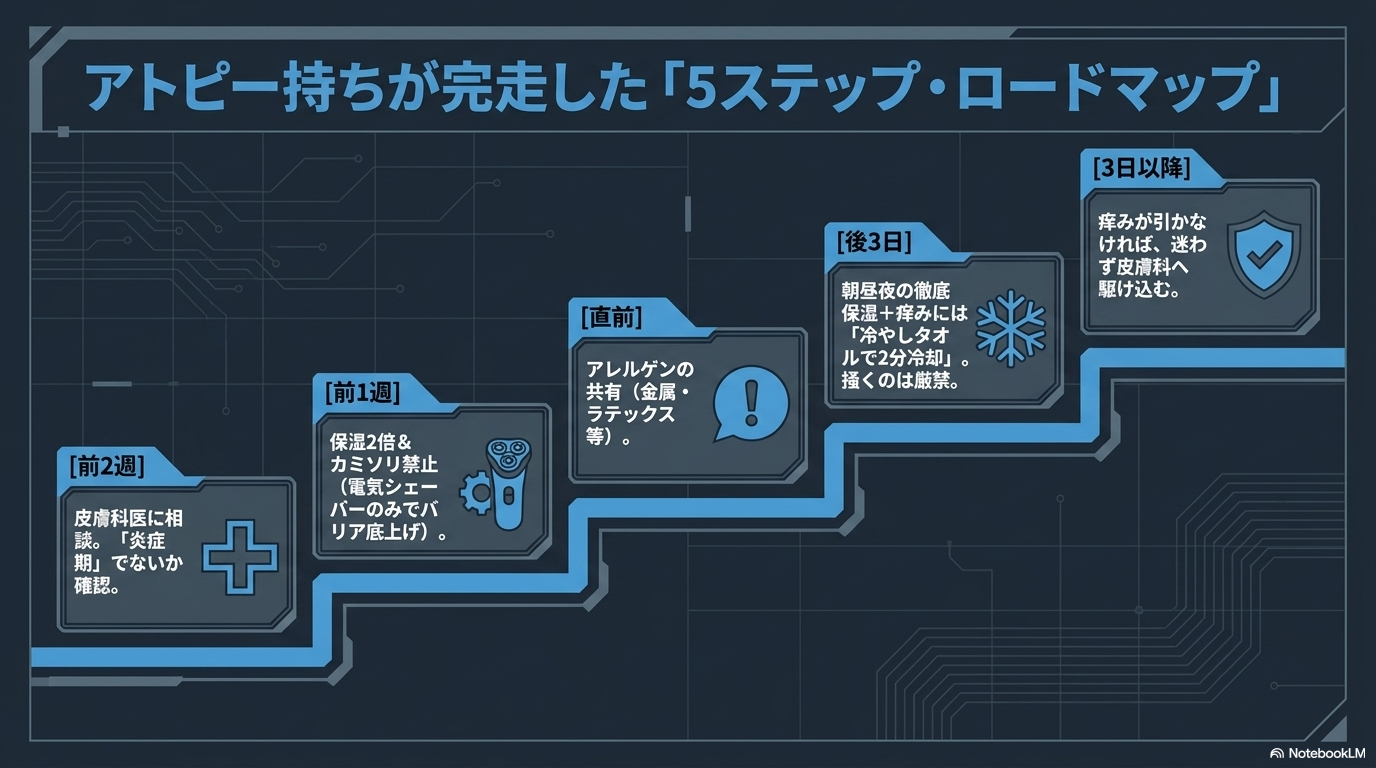 アトピー持ちがヒゲ脱毛を完走する5ステップ