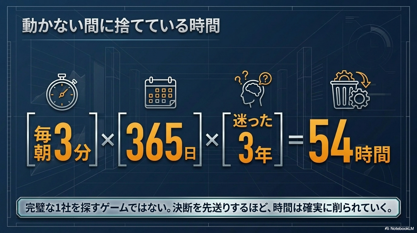 迷っている時間のコスト 3年で54時間のヒゲ剃り
