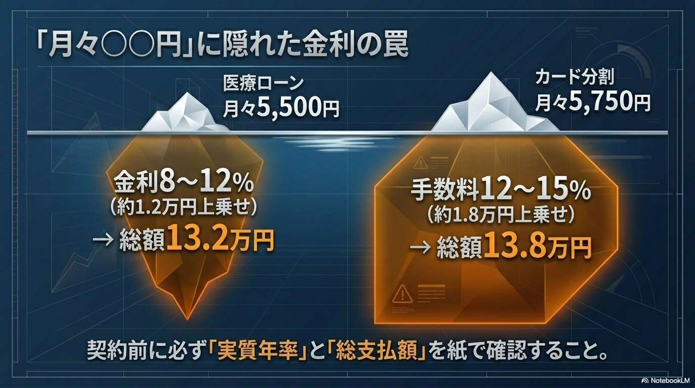 月々の安さに隠れた総額の罠 実質年率と総支払額で確認