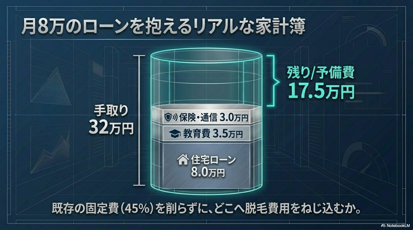 残りのローン枠で医療脱毛を組めるかの試算