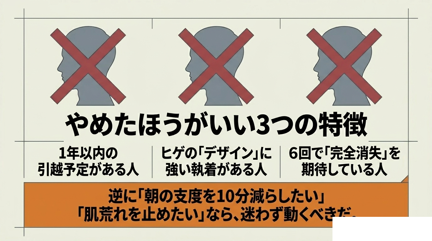 やめたほうがいい人の特徴3つ(図解)
