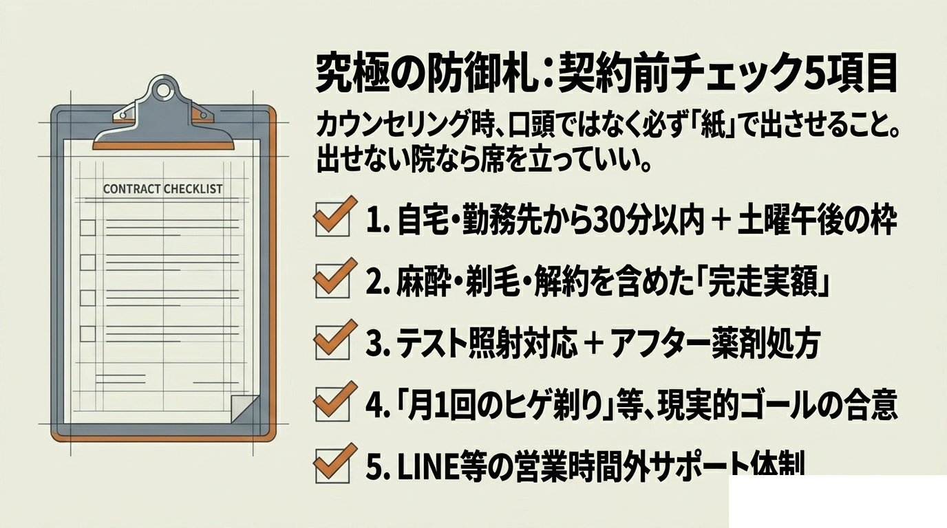 契約前チェック5項目(図解)