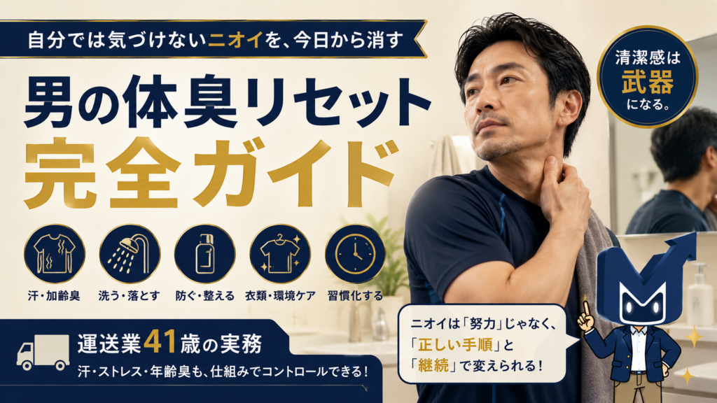 男の体臭リセット完全ガイド。自分では気づけないニオイを今日から消す、運送業41歳の実務